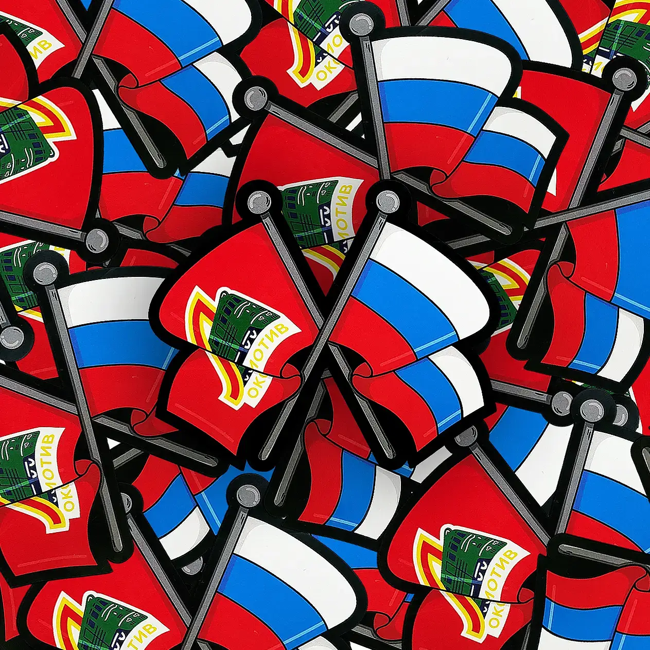 Набор наклеек «Два главных флага» (10 шт.)